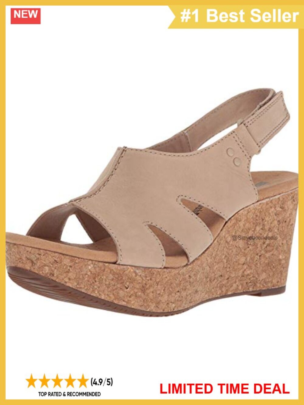Clarks Annadel Bari Platform Slingback Wedge Sandal